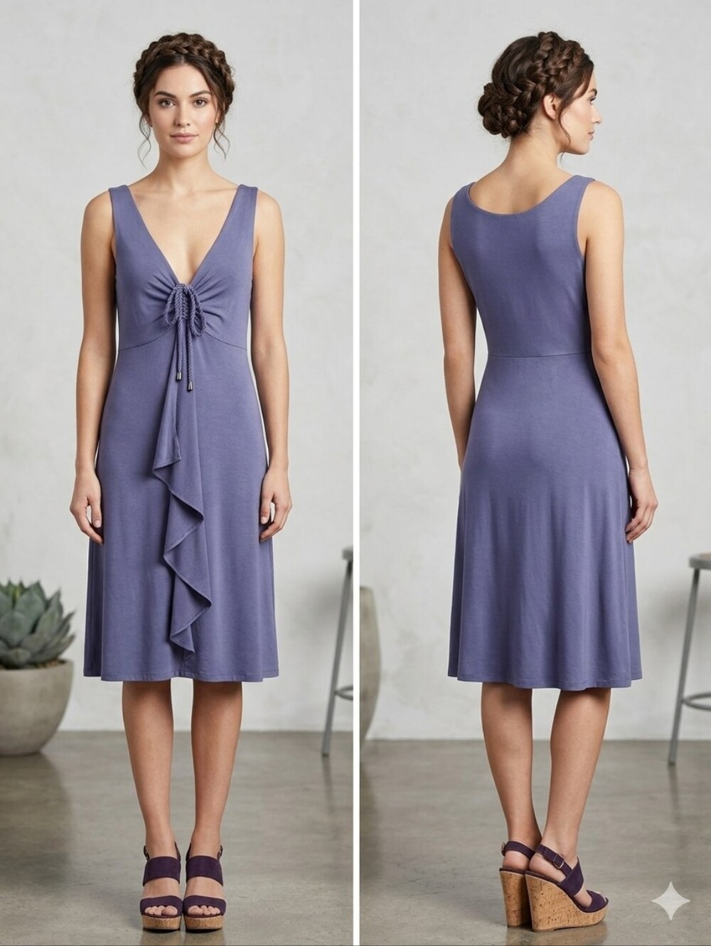 Tommy Bahama Tambour Cascade wrap Dress Size Medium